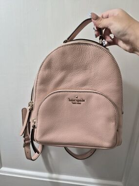 kate spade Small Pebbled Leather Backpack in Blush Pink